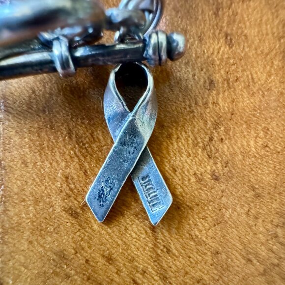 Sterling Silver + Pink Bead Breast Cancer Awareness Bracelet - Picture 5 of 8